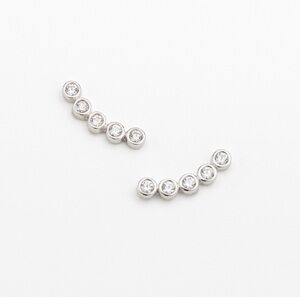 Touchstone Crystal Silver Urban Climber Earrings